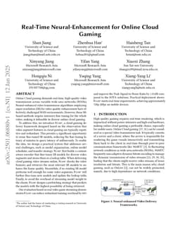 Real-Time Neural-Enhancement for Online Cloud Gaming