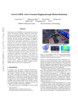 ActiveGAMER: Active GAussian Mapping through Efficient Rendering