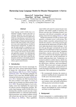 Harnessing Large Language Models for Disaster Management: A Survey