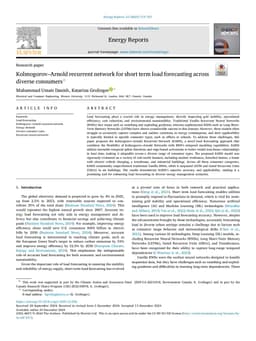 Kolmogorov-Arnold Recurrent Network for Short Term Load Forecasting Across Diverse Consumers