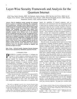 Layer-Wise Security Framework and Analysis for the Quantum Internet