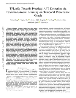 TFLAG:Towards Practical APT Detection via Deviation-Aware Learning on Temporal Provenance Graph