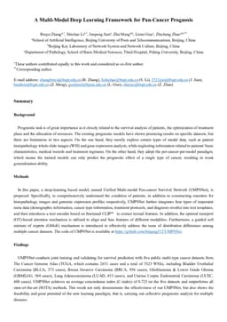 A Multi-Modal Deep Learning Framework for Pan-Cancer Prognosis