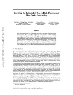 Unveiling the Potential of Text in High-Dimensional Time Series Forecasting