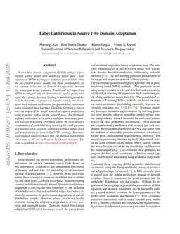 Label Calibration in Source Free Domain Adaptation