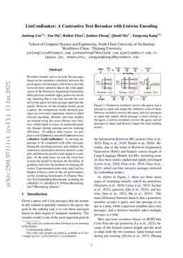 ListConRanker: A Contrastive Text Reranker with Listwise Encoding