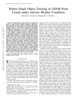 Robust Single Object Tracking in LiDAR Point Clouds under Adverse Weather Conditions