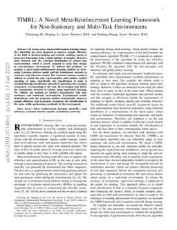 TIMRL: A Novel Meta-Reinforcement Learning Framework for Non-Stationary and Multi-Task Environments