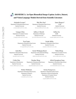 BIOMEDICA: An Open Biomedical Image-Caption Archive, Dataset, and Vision-Language Models Derived from Scientific Literature
