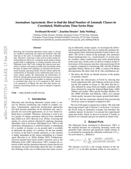 Anomalous Agreement: How to find the Ideal Number of Anomaly Classes in Correlated, Multivariate Time Series Data