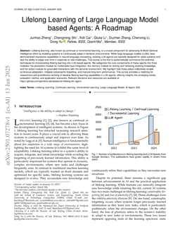 Lifelong Learning of Large Language Model based Agents: A Roadmap