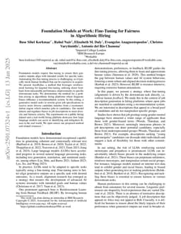 Foundation Models at Work: Fine-Tuning for Fairness in Algorithmic Hiring