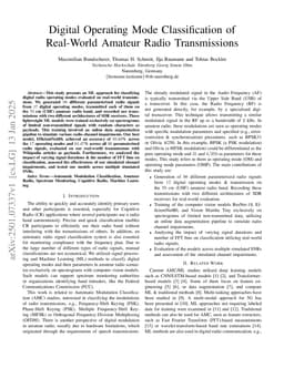 Digital Operating Mode Classification of Real-World Amateur Radio Transmissions