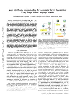 Zero-Shot Scene Understanding for Automatic Target Recognition Using Large Vision-Language Models