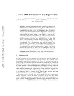 Guided SAM: Label-Efficient Part Segmentation
