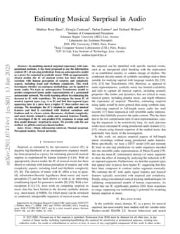 Estimating Musical Surprisal in Audio
