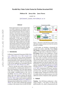 Parallel Key-Value Cache Fusion for Position Invariant RAG