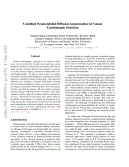 Confident Pseudo-labeled Diffusion Augmentation for Canine Cardiomegaly Detection