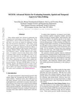 SST-EM: Advanced Metrics for Evaluating Semantic, Spatial and Temporal Aspects in Video Editing
