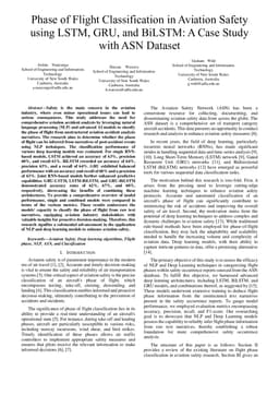 Phase of Flight Classification in Aviation Safety using LSTM, GRU, and BiLSTM: A Case Study with ASN Dataset