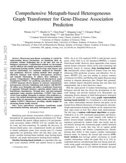 Comprehensive Metapath-based Heterogeneous Graph Transformer for Gene-Disease Association Prediction