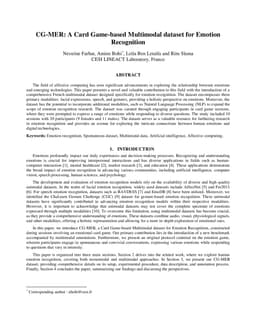 CG-MER: A Card Game-based Multimodal dataset for Emotion Recognition