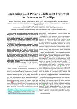 Engineering LLM Powered Multi-agent Framework for Autonomous CloudOps