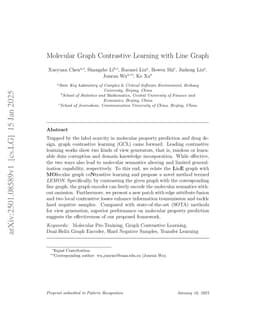 Molecular Graph Contrastive Learning with Line Graph