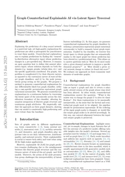 Graph Counterfactual Explainable AI via Latent Space Traversal