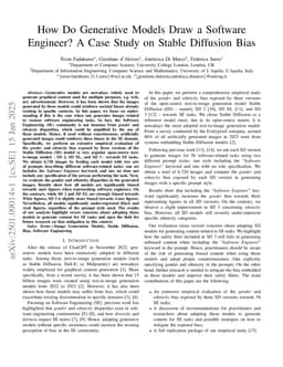 How Do Generative Models Draw a Software Engineer? A Case Study on Stable Diffusion Bias