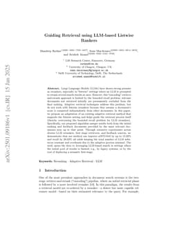 Guiding Retrieval using LLM-based Listwise Rankers