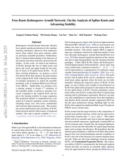 Free-Knots Kolmogorov-Arnold Network: On the Analysis of Spline Knots and Advancing Stability