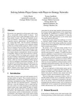 Solving Infinite-Player Games with Player-to-Strategy Networks