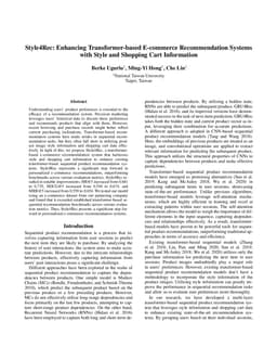 Style4Rec: Enhancing Transformer-based E-commerce Recommendation Systems with Style and Shopping Cart Information