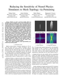 Reducing the Sensitivity of Neural Physics Simulators to Mesh Topology via Pretraining