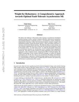 Weight for Robustness: A Comprehensive Approach towards Optimal Fault-Tolerant Asynchronous ML