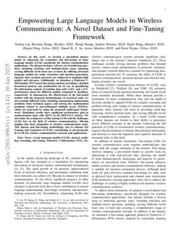 Empowering Large Language Models in Wireless Communication: A Novel Dataset and Fine-Tuning Framework