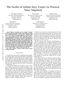 The Goofus & Gallant Story Corpus for Practical Value Alignment