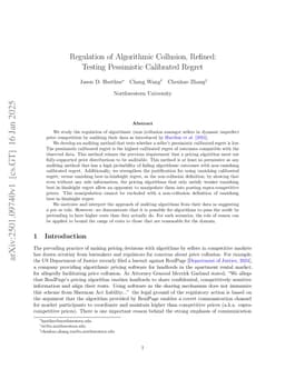 Regulation of Algorithmic Collusion, Refined: Testing Pessimistic Calibrated Regret