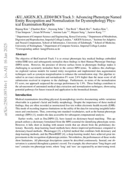 KU AIGEN ICL EDI@BC8 Track 3: Advancing Phenotype Named Entity Recognition and Normalization for Dysmorphology Physical Examination Reports