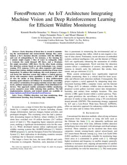 ForestProtector: An IoT Architecture Integrating Machine Vision and Deep Reinforcement Learning for Efficient Wildfire Monitoring