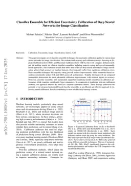 Classifier Ensemble for Efficient Uncertainty Calibration of Deep Neural Networks for Image Classification