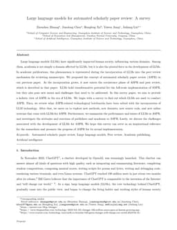 Large language models for automated scholarly paper review: A survey