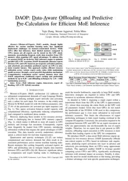 DAOP: Data-Aware Offloading and Predictive Pre-Calculation for Efficient MoE Inference