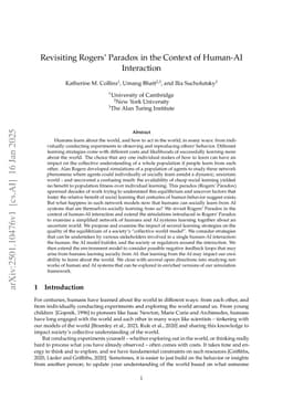 Revisiting Rogers' Paradox in the Context of Human-AI Interaction