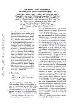 How Should We Build A Benchmark? Revisiting 274 Code-Related Benchmarks For LLMs