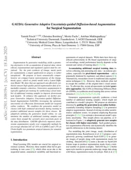 GAUDA: Generative Adaptive Uncertainty-guided Diffusion-based Augmentation for Surgical Segmentation