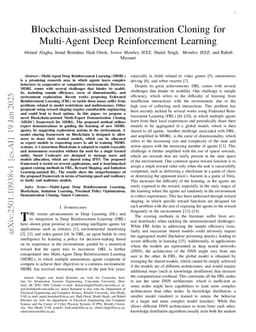 Blockchain-assisted Demonstration Cloning for Multi-Agent Deep Reinforcement Learning