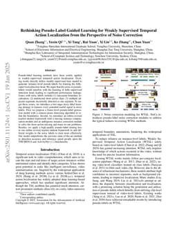 Rethinking Pseudo-Label Guided Learning for Weakly Supervised Temporal Action Localization from the Perspective of Noise Correction