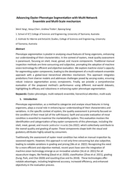 Advancing Oyster Phenotype Segmentation with Multi-Network Ensemble and Multi-Scale mechanism